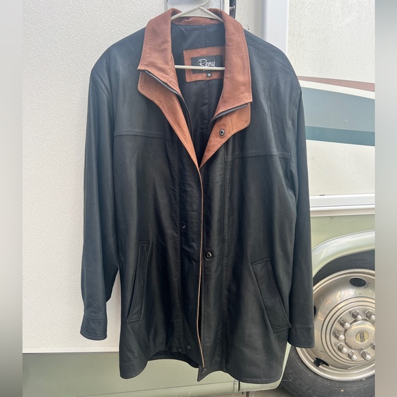 Remy Double Collar Men’s Leather Jacket - Picture 1 of 7